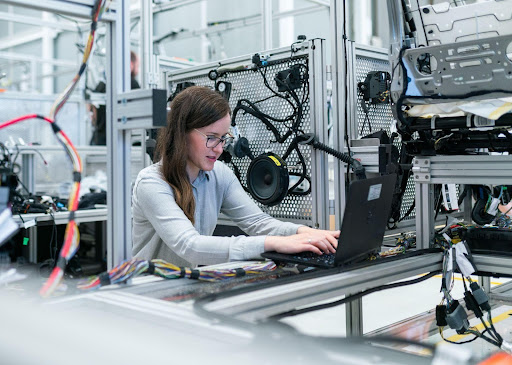 Photo of person accessing Cloud ERP from computer